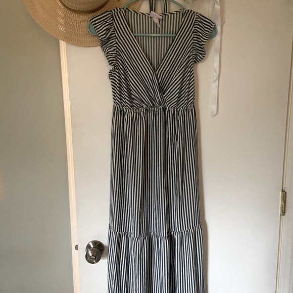 Isabel Maternity by Ingrid & Isabel Dresses & Skirts - Blue and white striped Maternity dress